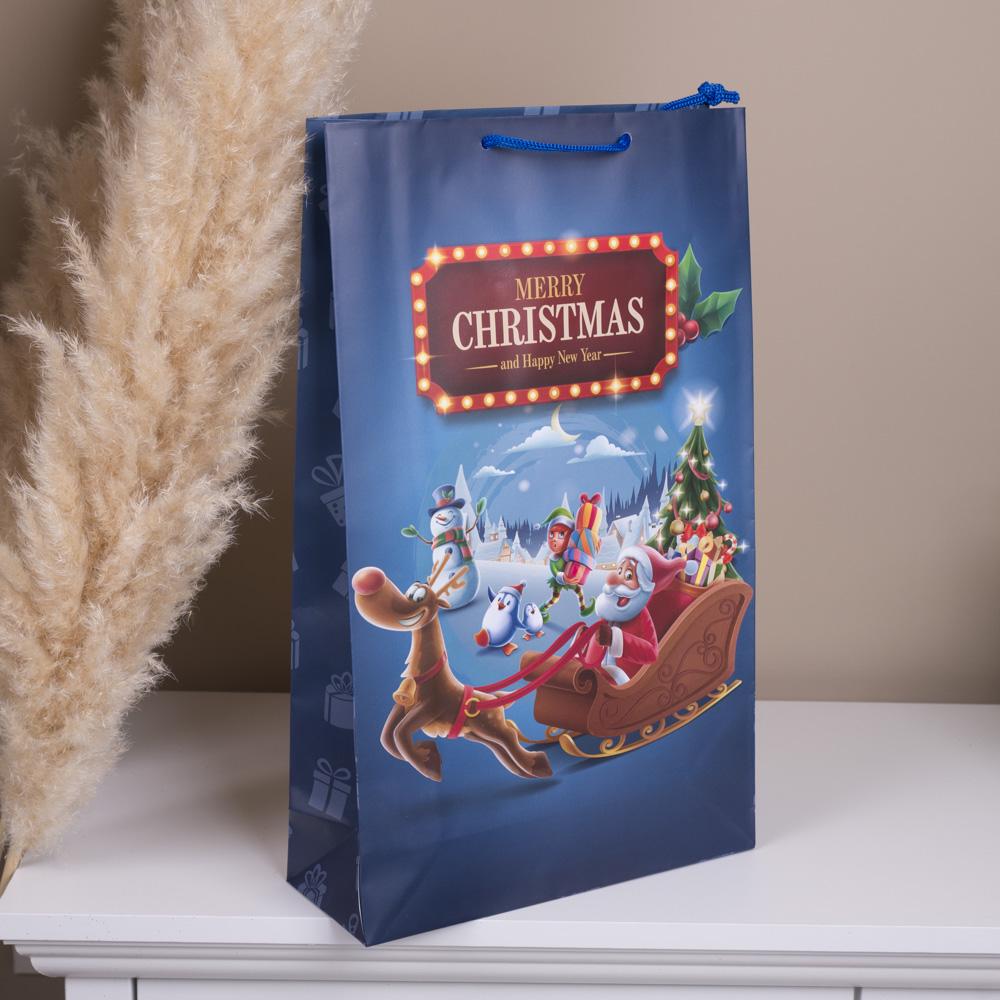 Подарочный пакет W3-95 Санта на санках (4681-W3-93) - фото 1 Подарочный пакет W3-95 Санта на санках (4681-W3-93) - фото 1