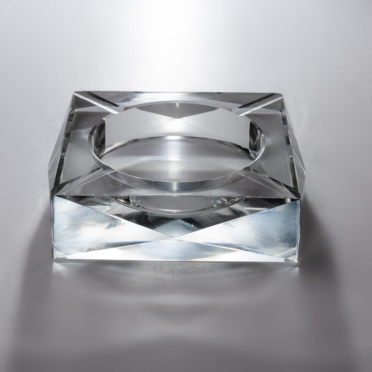 Попільничка для цигарок скляна квадратна настільна 13х13х4 см (7205) - фото 8