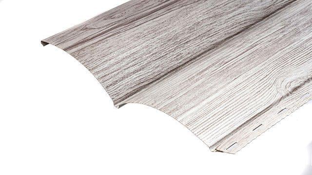 Сайдинг металлический блок-хаус 1-х сторонний 260х3000 мм 3-Д Белое дерево (sa-19557/4) Сайдинг металлический блок-хаус 1-х сторонний 260х3000 мм 3-Д Белое дерево (sa-19557/4)