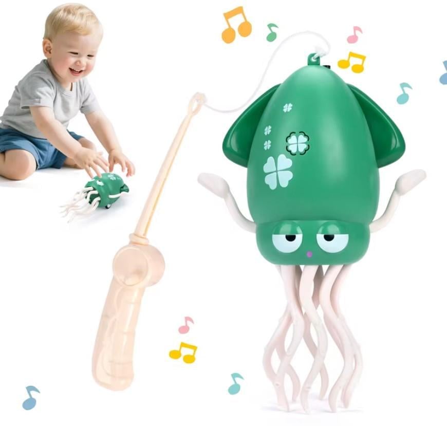 Интерактивная игрушка для детей Tummy Time Кальмар танцующий Зеленый (2104618659) - фото 5