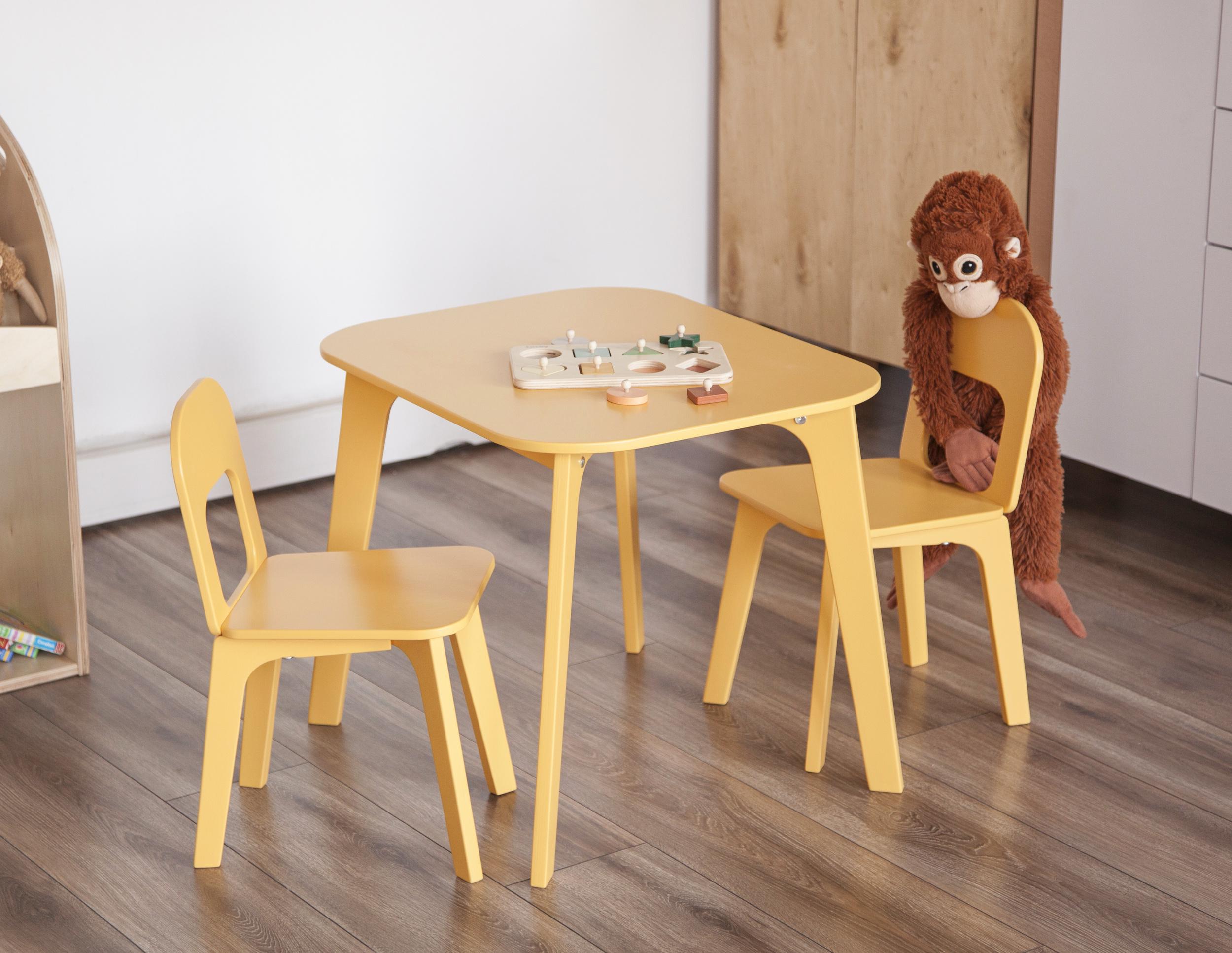 Дитячий столик і два стільчика Tatoy для дітей 2-4 років Жовтий - фото 3 Дитячий столик і два стільчика Tatoy для дітей 2-4 років Жовтий - фото 3