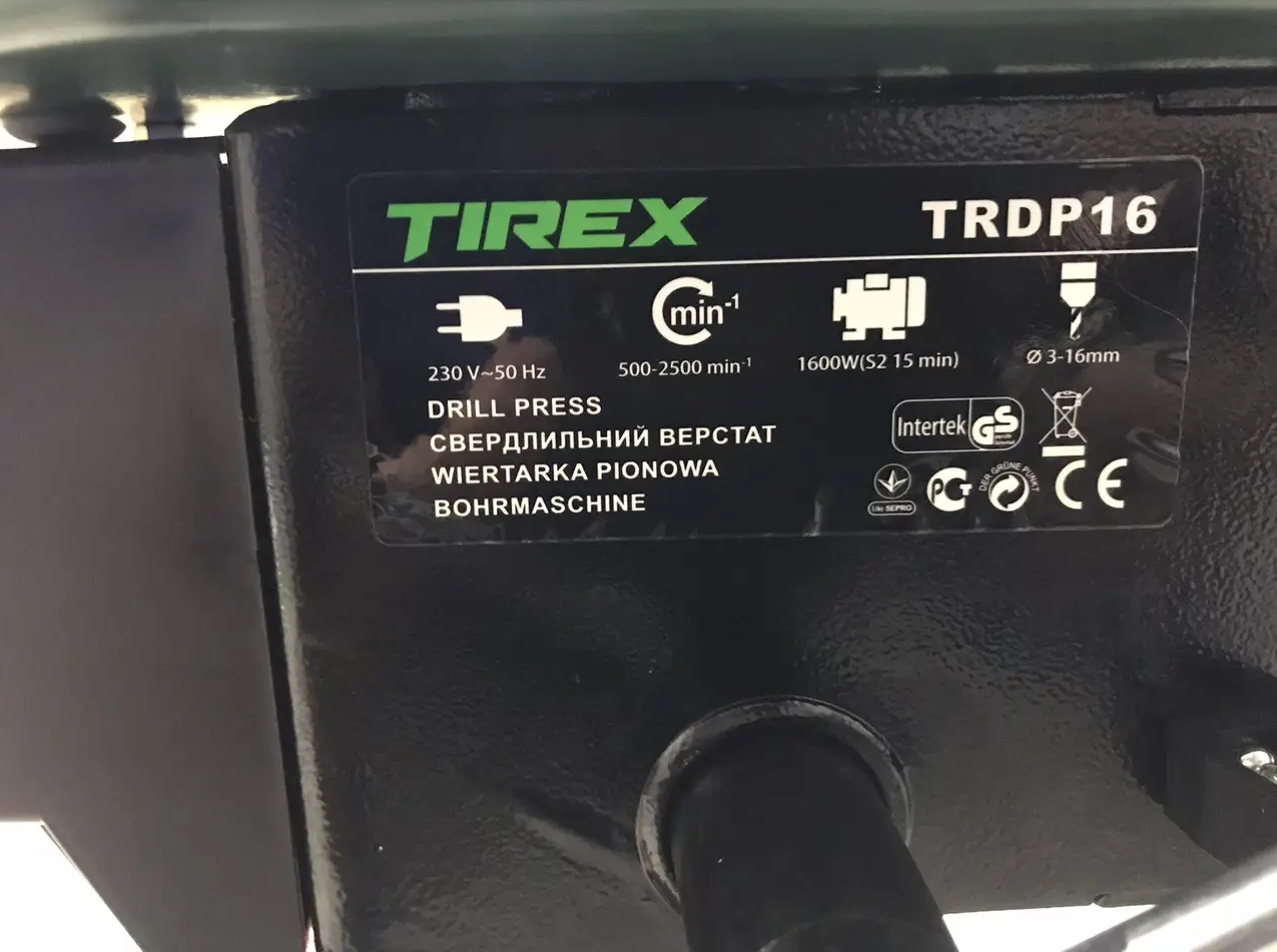 Сверлильный станок TIREX TRDP16 1600W и металлический шкив - фото 9