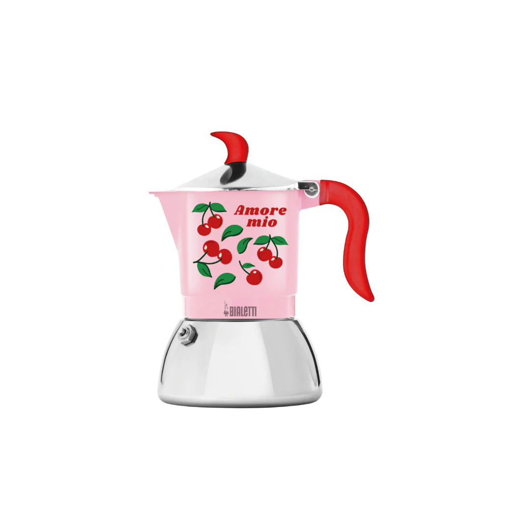 Гейзерна кавоварка індукційна Bialetti Fiametta Induction Cherries 2CUPS 100 мл (0006663)