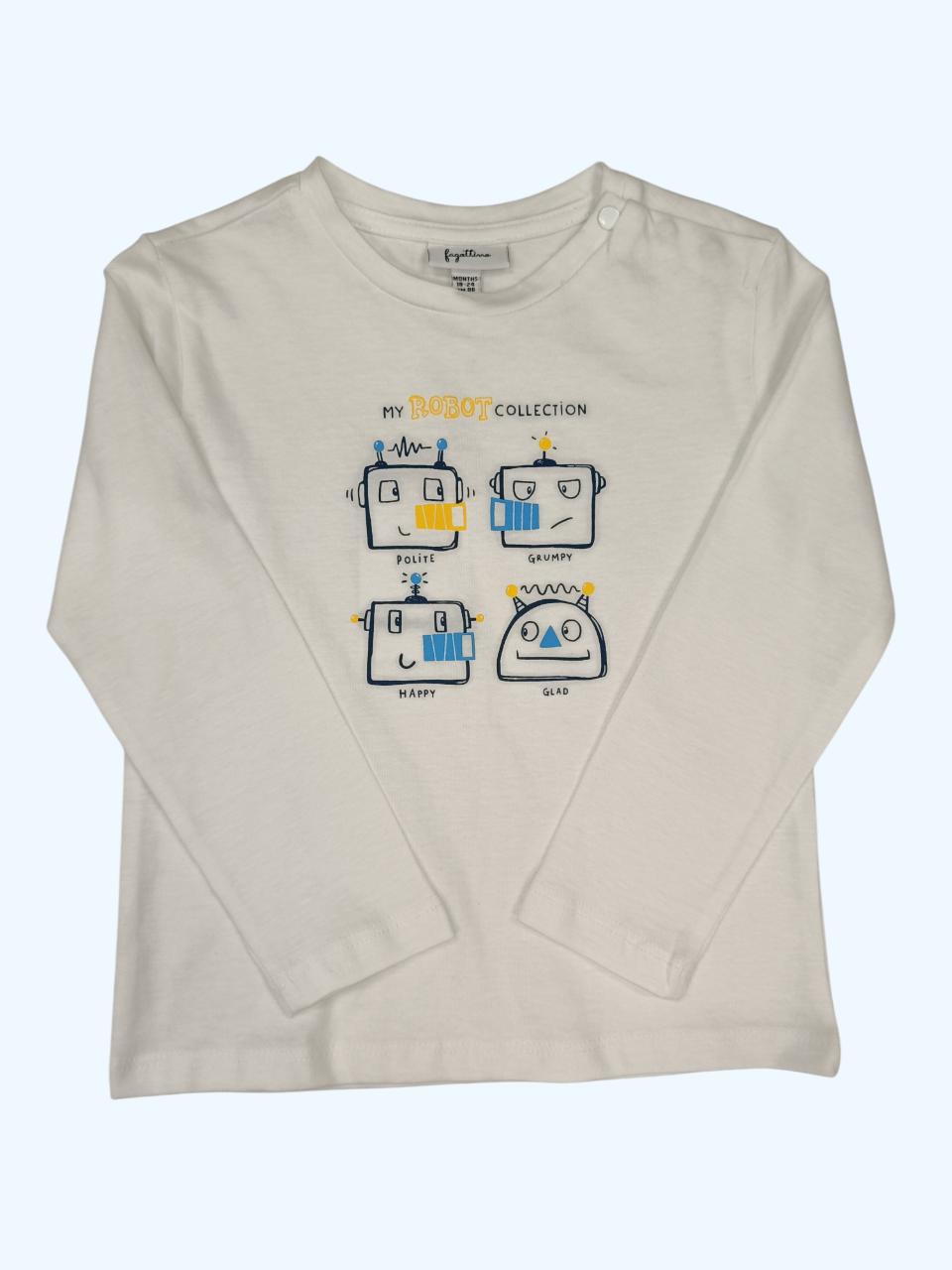 Лонгслів дитячий для хлопчика OVS 86 см Білий (0283)