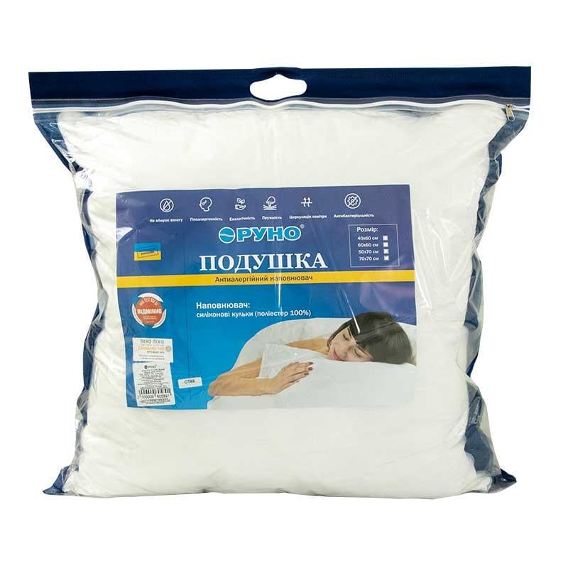 Подушка Руно Силиконизированная 70x70 см Белый (28092398) - фото 8 Подушка Руно Силиконизированная 70x70 см Белый (28092398) - фото 8