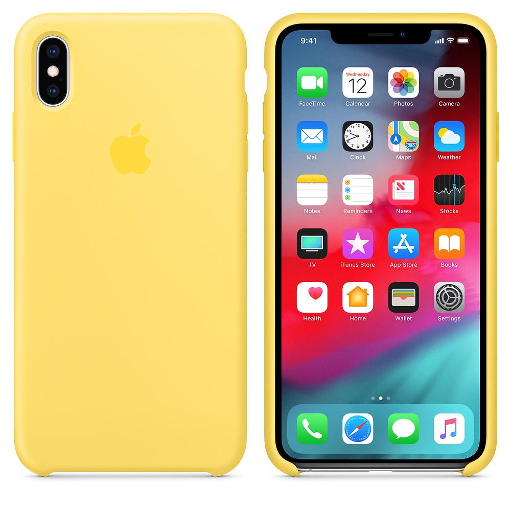 Чохол-накладка Apple Silicone Case for iPhone Xs Max, Canary Yellow (HC) - фото 3