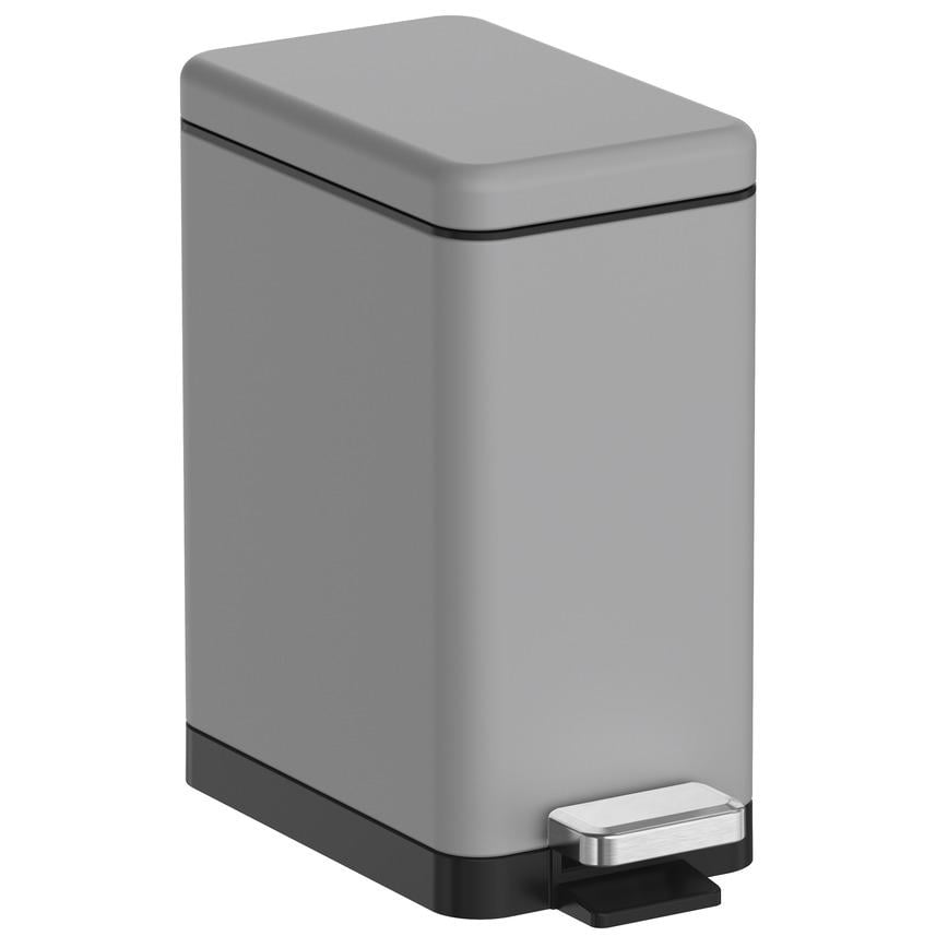 Відро для сміття KOER TC-010206-07 KR5596 з кришкою та педаллю 6 л Сірий (270651)