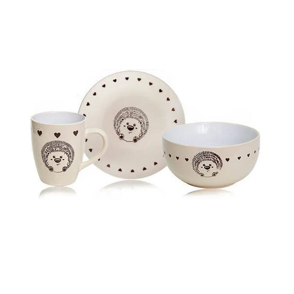 Набор для завтрака SNT Hedgehog 3 предмета Бежевый (MSN-1591-12)