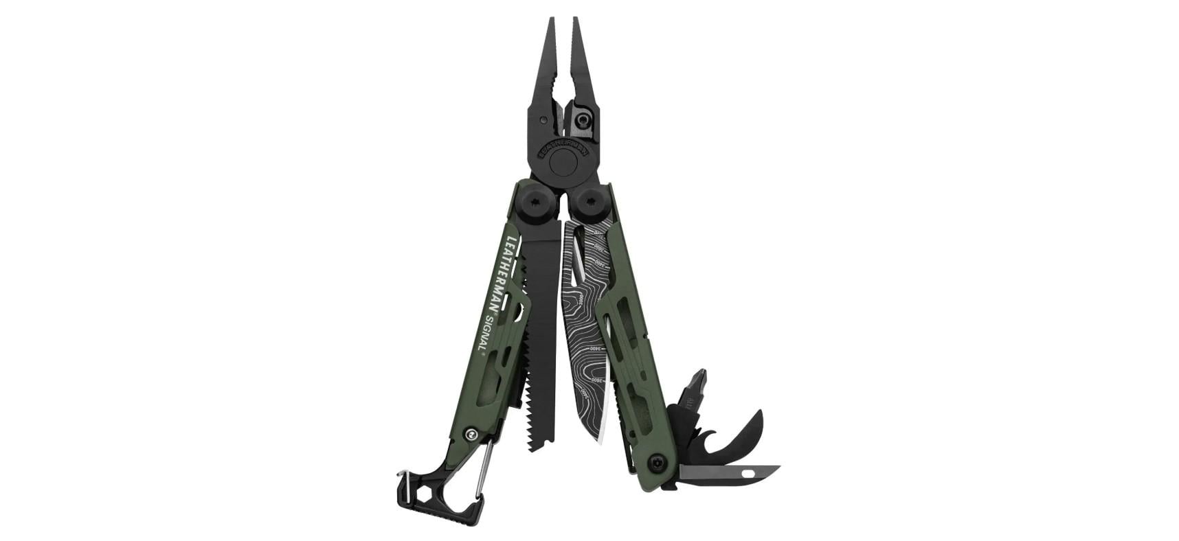 Мультитул Leatherman Signal 19 инструментов Green Topo без чехла и бит (26257964)