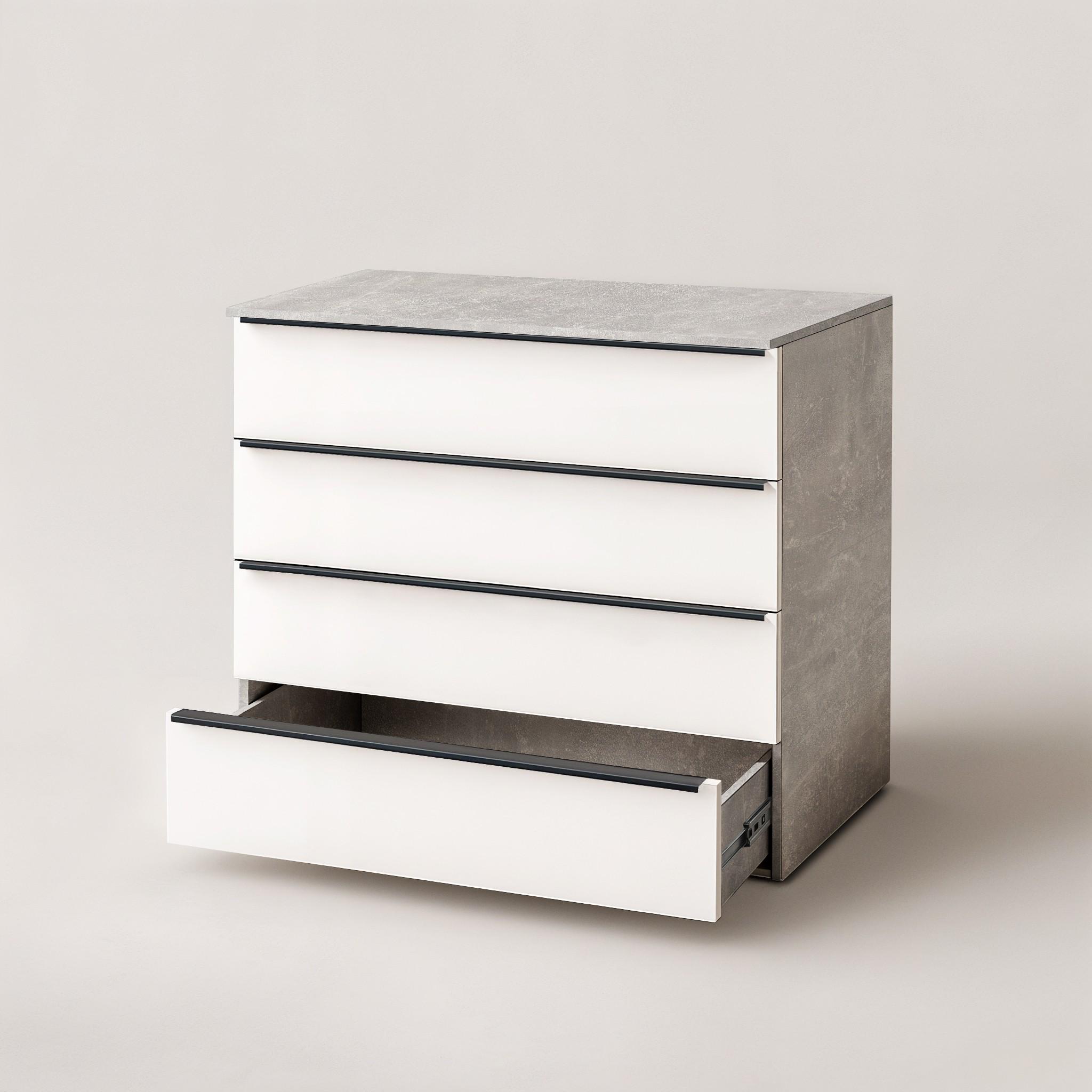 Комод на 4 ящика FTX-4 1000х544х1014 мм Бетон/Белый - фото 3