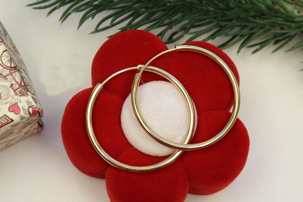 Сережки кільця Xuping Jewelry 3,5 см Золотистий