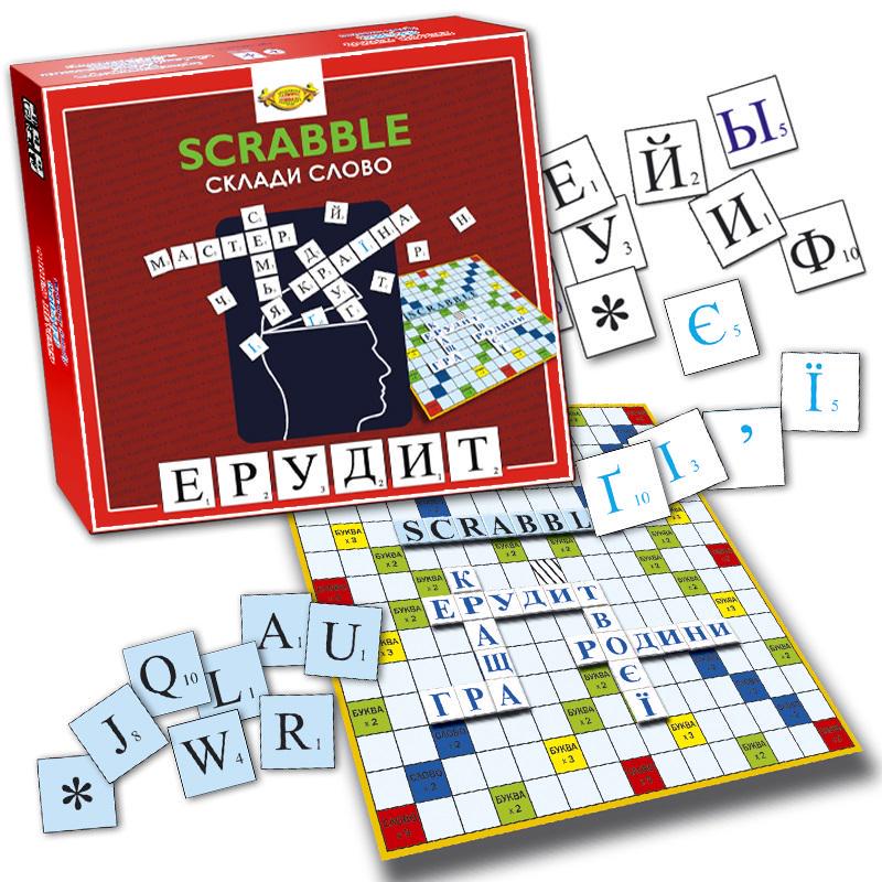 Настольная игра Мастер Составь слово Эрудит SCRABBLE Разноцветный (SR-113-N-1145)