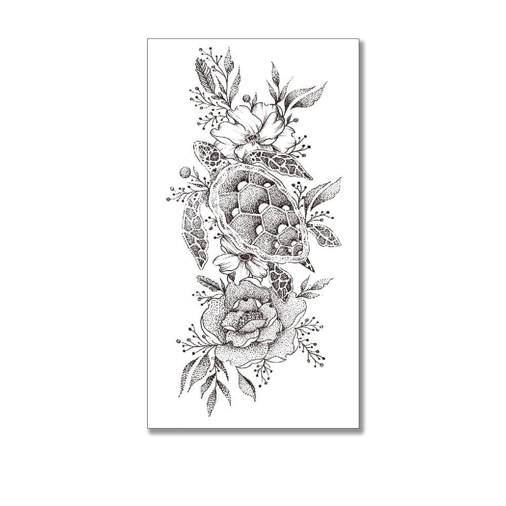 Тату тимчасове водостійке 3D велике Черепаха XQB-342 19,5х9 см (4506402)