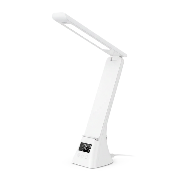 Настольная лампа с часами и беспроводной зарядкой RIAS TYV-2088 15W White (3_08182)
