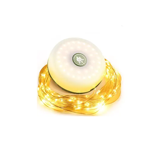 Гирлянда с фонарем аккумуляторная USB LED 20 м Теплый белый (8987783232)