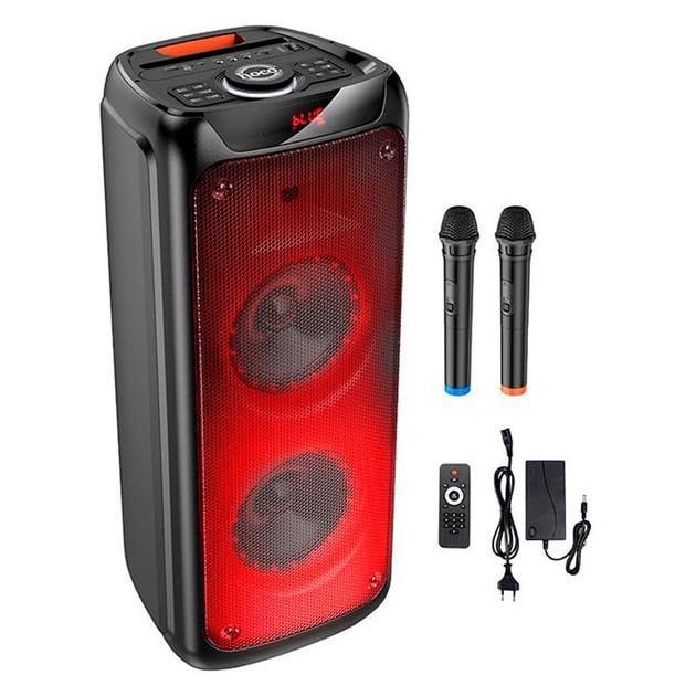 Портативна колонка-караоке Hoco DS53 Flame light BT speaker DS53 2х40W з 2 мікрофонами (2391977778)