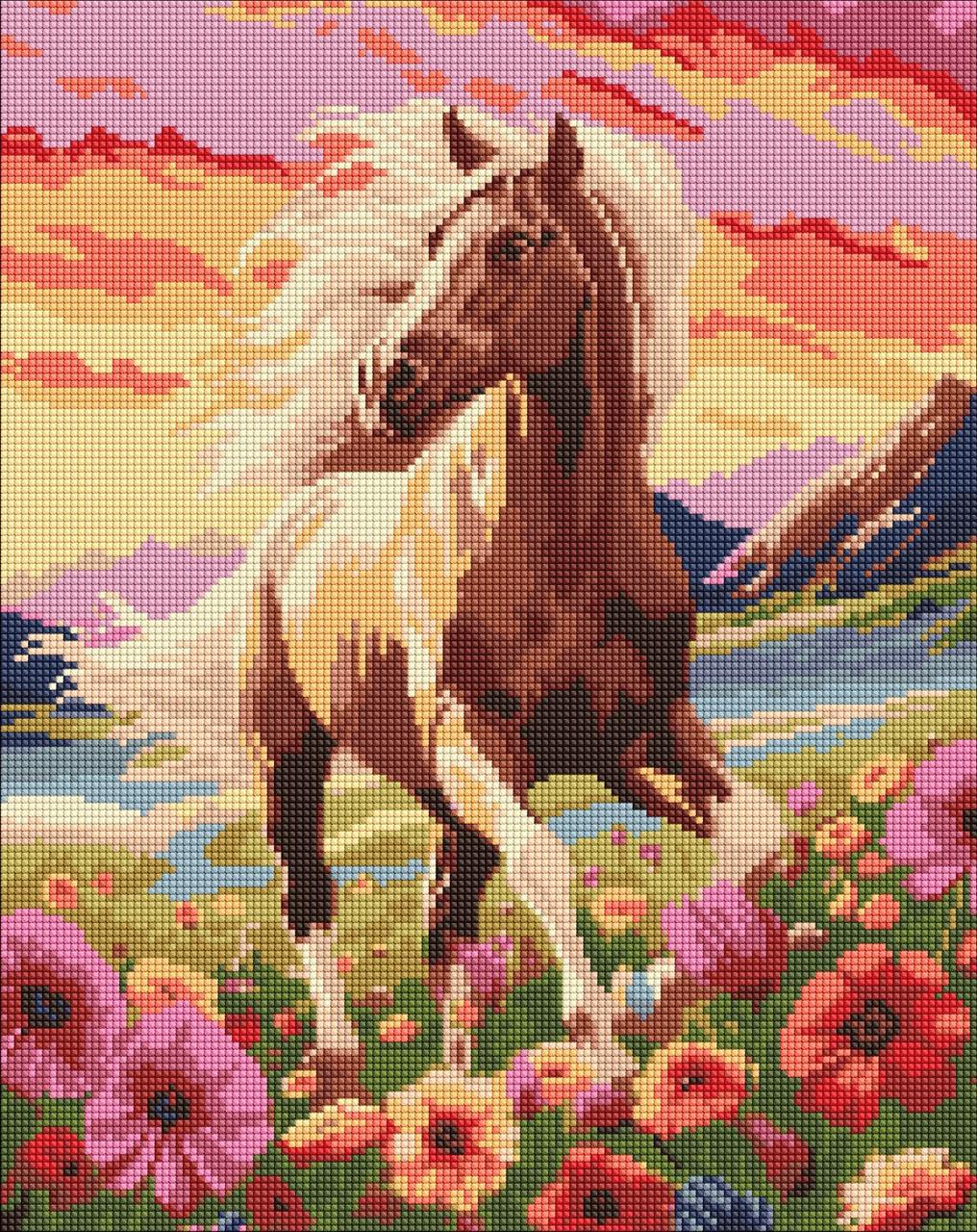 Алмазна мозаїка Витончений кінь 40x50 см (AMO7937)