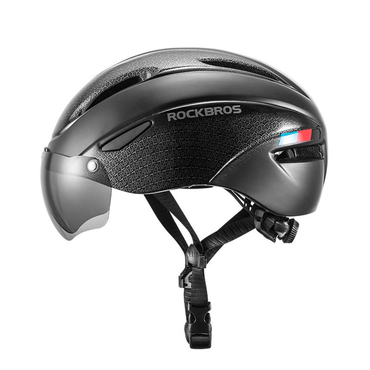 Велосипедный шлем Rockbros WT018S с магнитным визором 57-62 см In-Mold Черный (RB-WT-018S-2785)