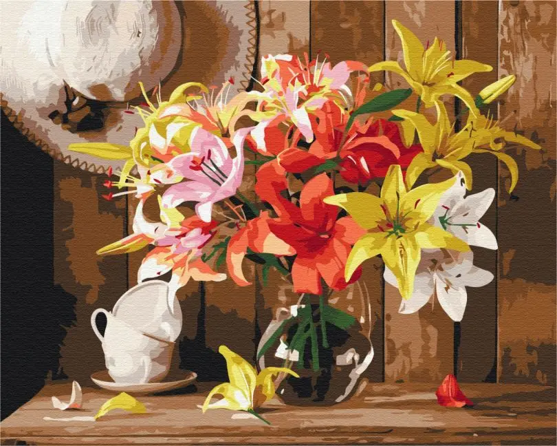 Картина по номерам Brushme Красочный букет лилий 40x50 см (BSM-B52767)