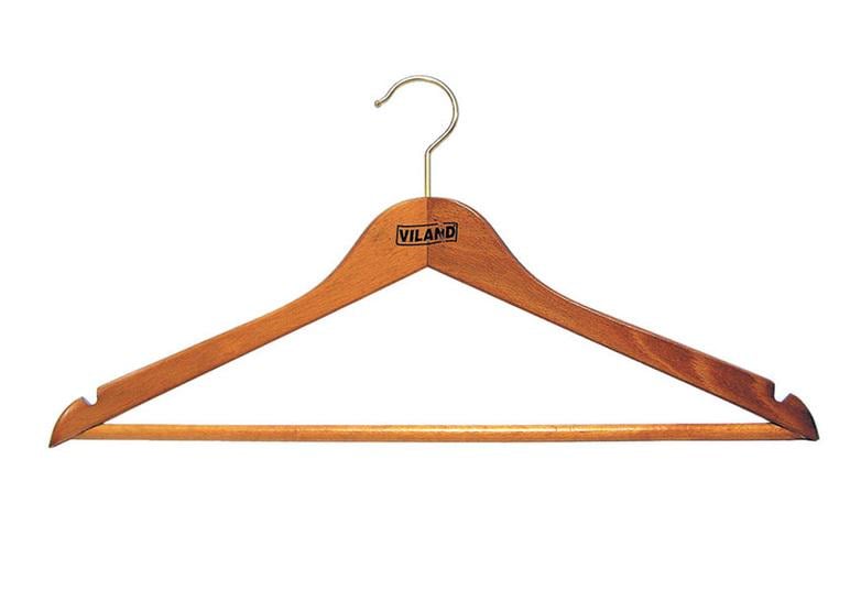 Вішалка для одягу з нарізами Viland 44х1,3 см Вишня (FS71202)
