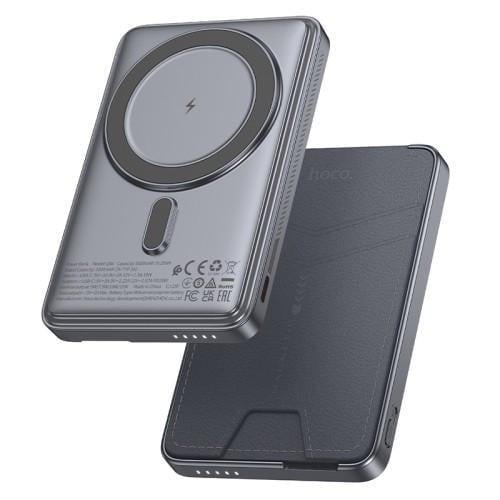 Повербанк Hoco Q46 Title PD20W magnetic/card holder/phone holder 5000 mAh Серебристый/Серый (2968813169)