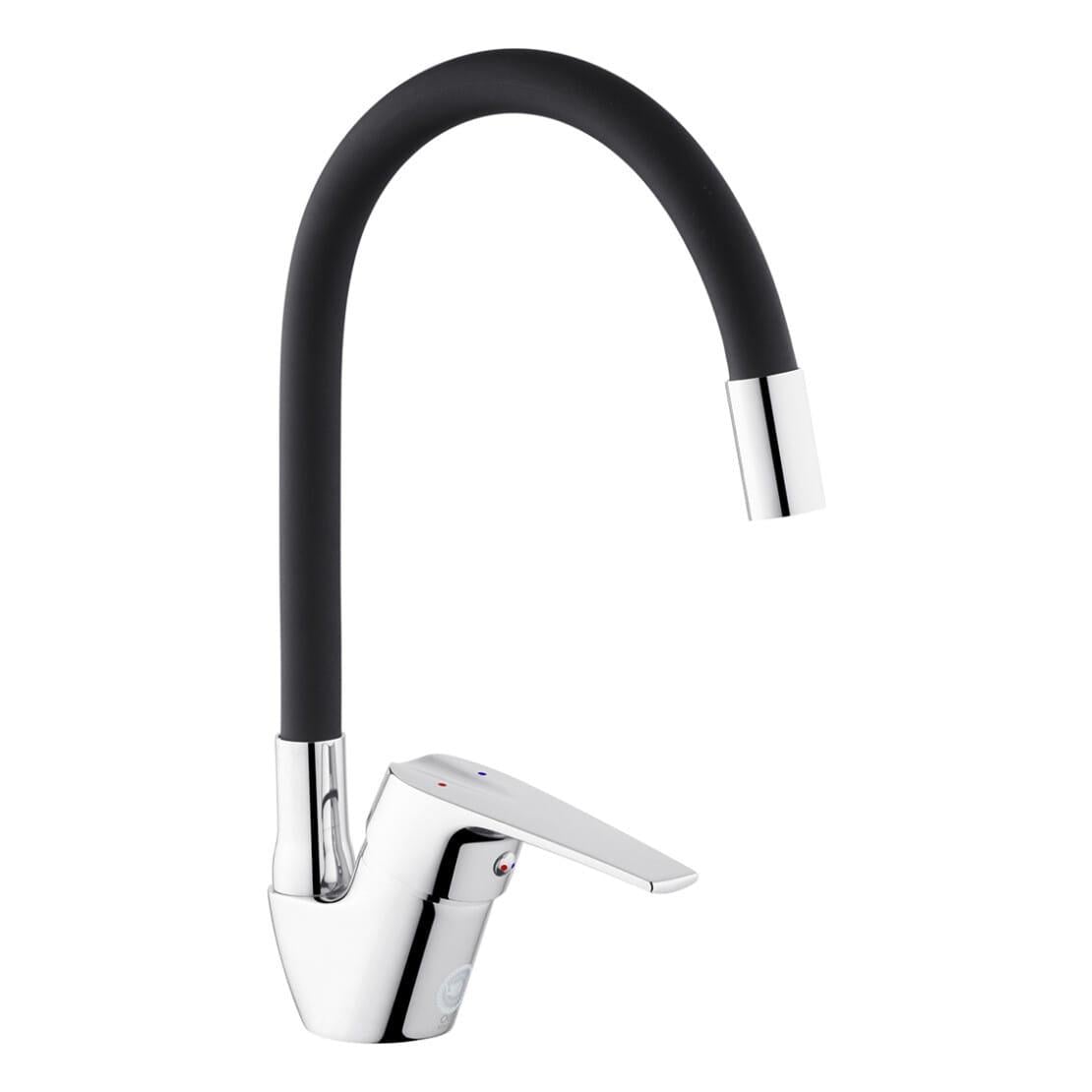 Смеситель для кухни Kroner KRM Odra C032BLK с гибким изливом Хром/Черный матовый (CV021167) Смеситель для кухни Kroner KRM Odra C032BLK с гибким изливом Хром/Черный матовый (CV021167)