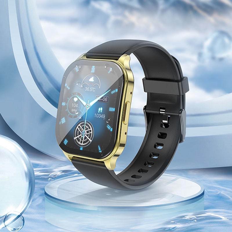 Смарт-годинник Hoco Smart Watch Y19 Amoled Smart sports watch Bright Gold (00000067618_2) - фото 3