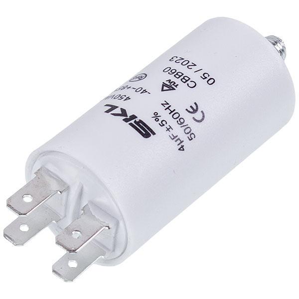Конденсатор пусковой для стиральной машины 4uF 450V CAP507UN (00000005985)