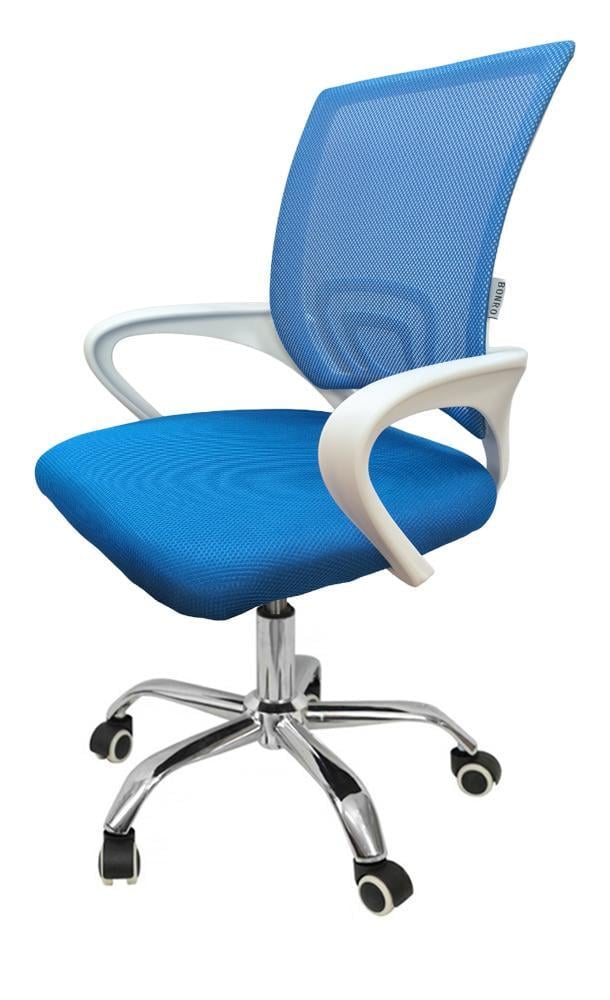 Крісло офісне комп'ютерне Bonro 619 Біло-синій (4476) - фото 8