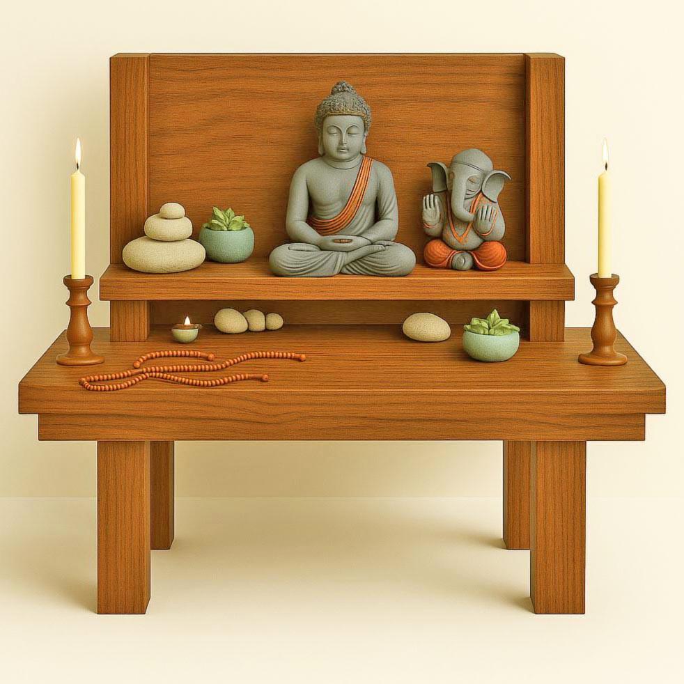 Вівтар для медитації з дерева Анандіра Охра (ЛАТ-001204)
