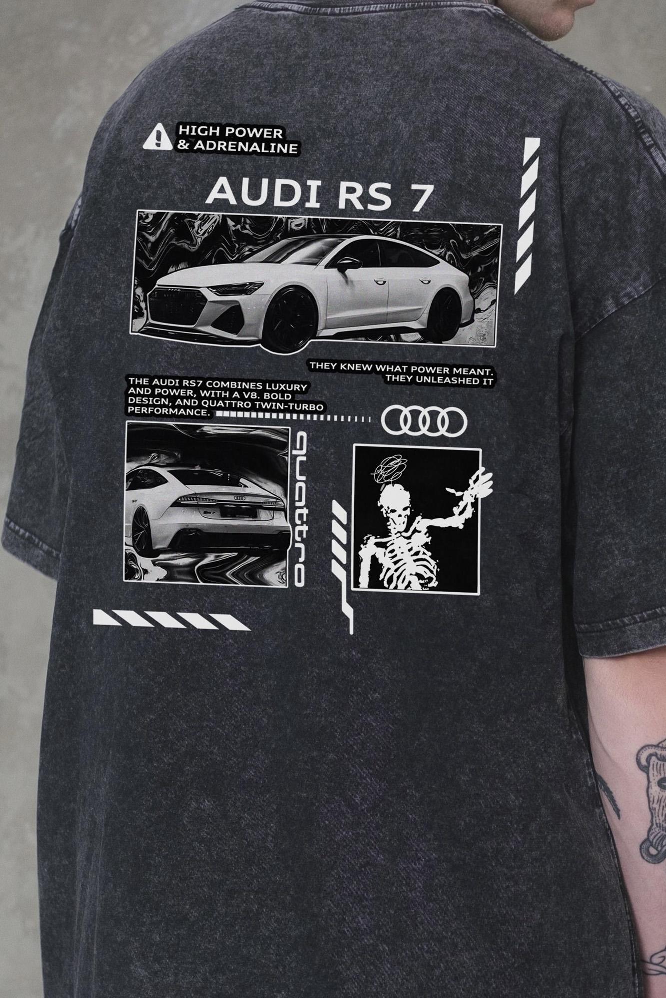 Футболка оверсайз Without Washed Audi RS7 S/M Black (S/M8056316 8056317) - фото 2 Футболка оверсайз Without Washed Audi RS7 S/M Black (S/M8056316 8056317) - фото 2