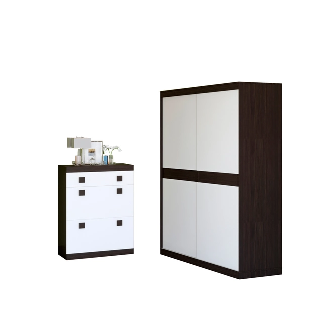 Прихожая Эверест Соната-11 Венге/Белый (EVR-20596)