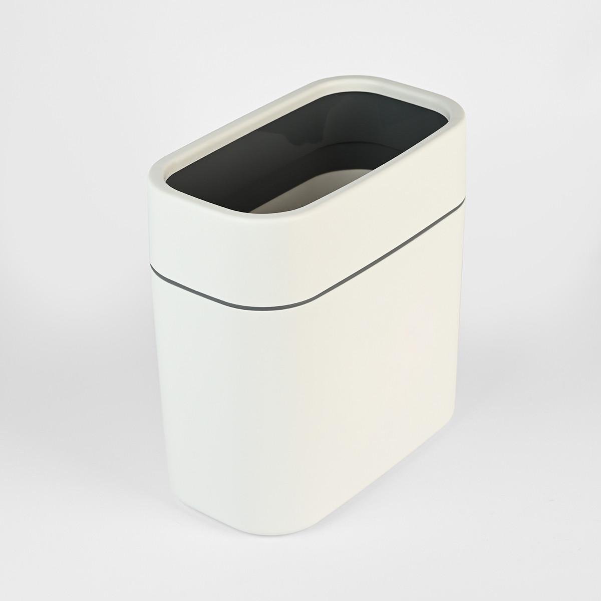 Ведро для мусора MVM MY HOME BIN-24 без крышки 10 л Белый/Серый (BIN-24 10L WHITE/GRAY) - фото 4