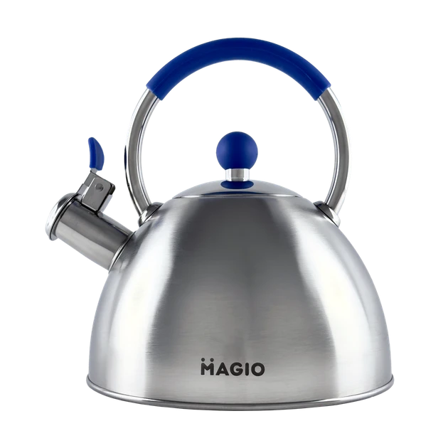 Чайник со свистком Magio MG-1190 и силиконовой ручкой 2,5 л нержавеющая сталь (2420074969)