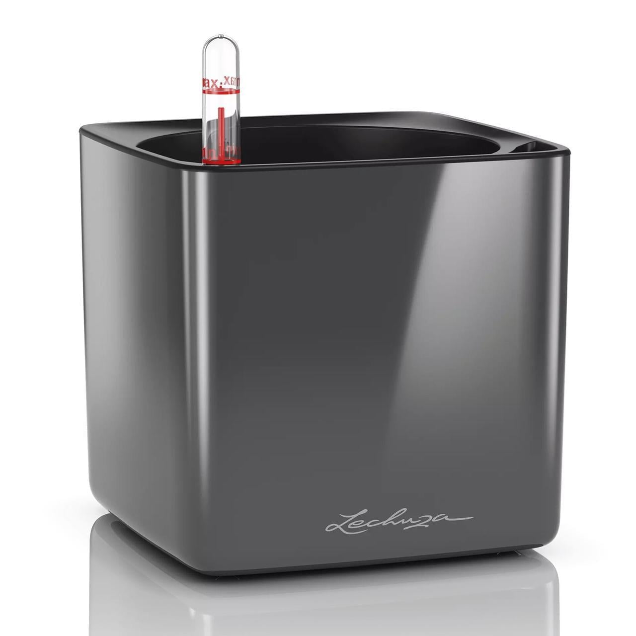 Вазон Lechuza Cube Glossy 14 1,5 л Антрацит (13511 Line)