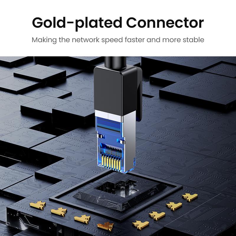 Кабель мережевий патч-корд UGREEN NW153 Cat8 F/FTP Round Ethernet Cable Braided Pure Copper 20 м Black (30800) - фото 5 Кабель мережевий патч-корд UGREEN NW153 Cat8 F/FTP Round Ethernet Cable Braided Pure Copper 20 м Black (30800) - фото 5