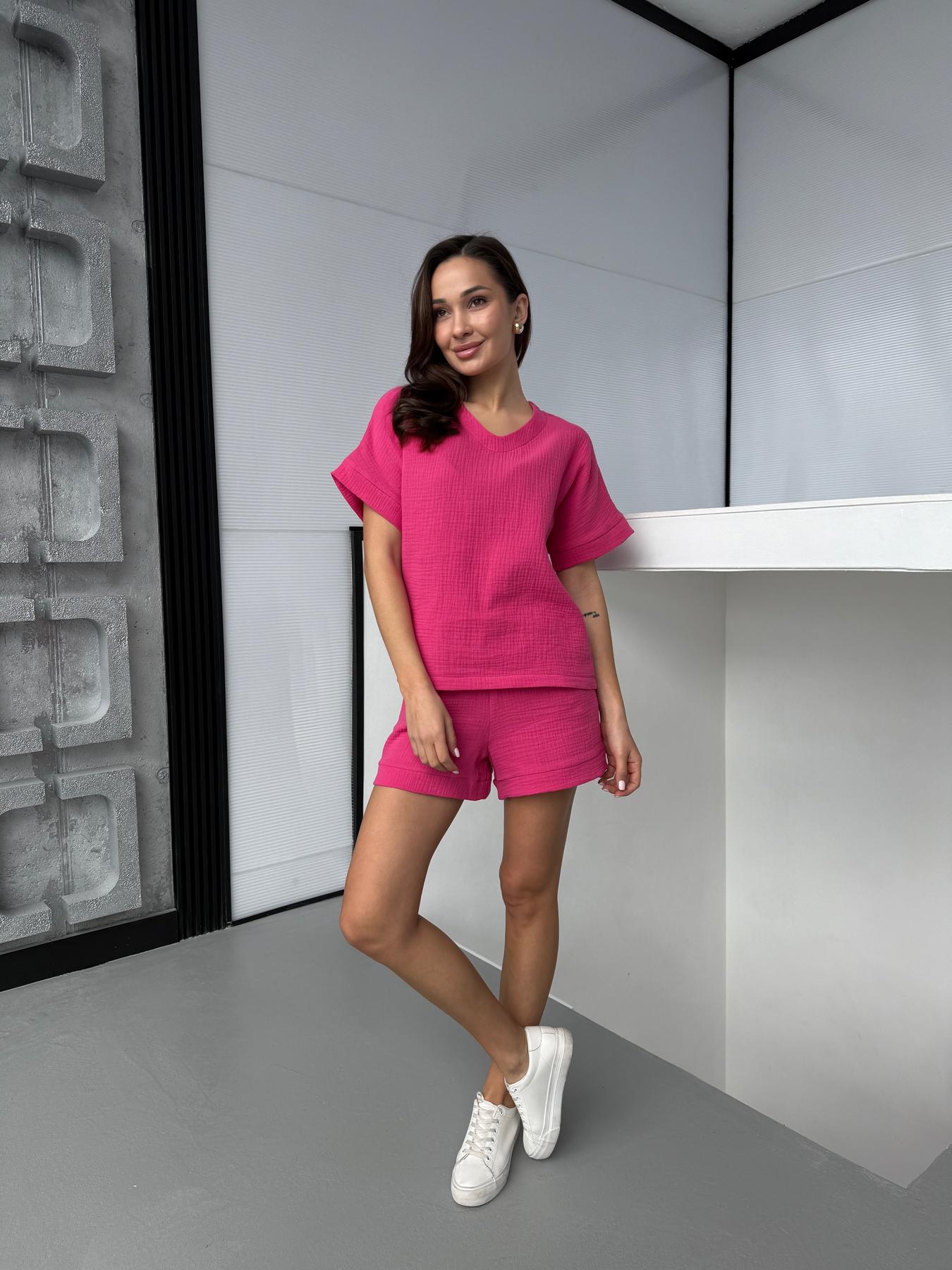 Костюм домашний женский Hawaii COSY с шортами M Малиновый (MSH4)