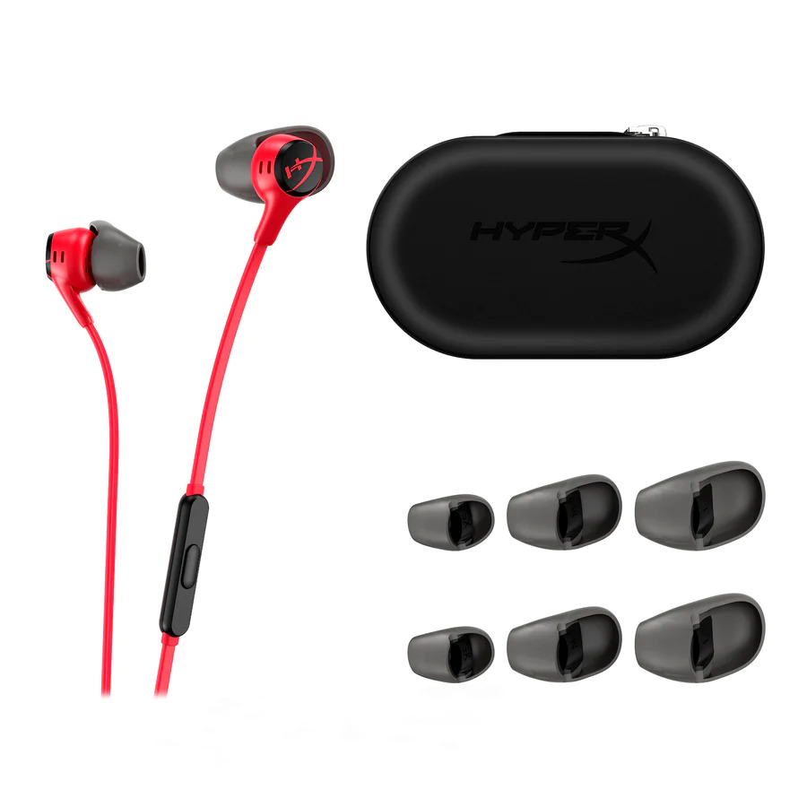 Навушники провідні з мікрофоном HyperX Cloud Earbuds II mini-jack 3,5 мм силікон Red (705L8AA) - фото 5