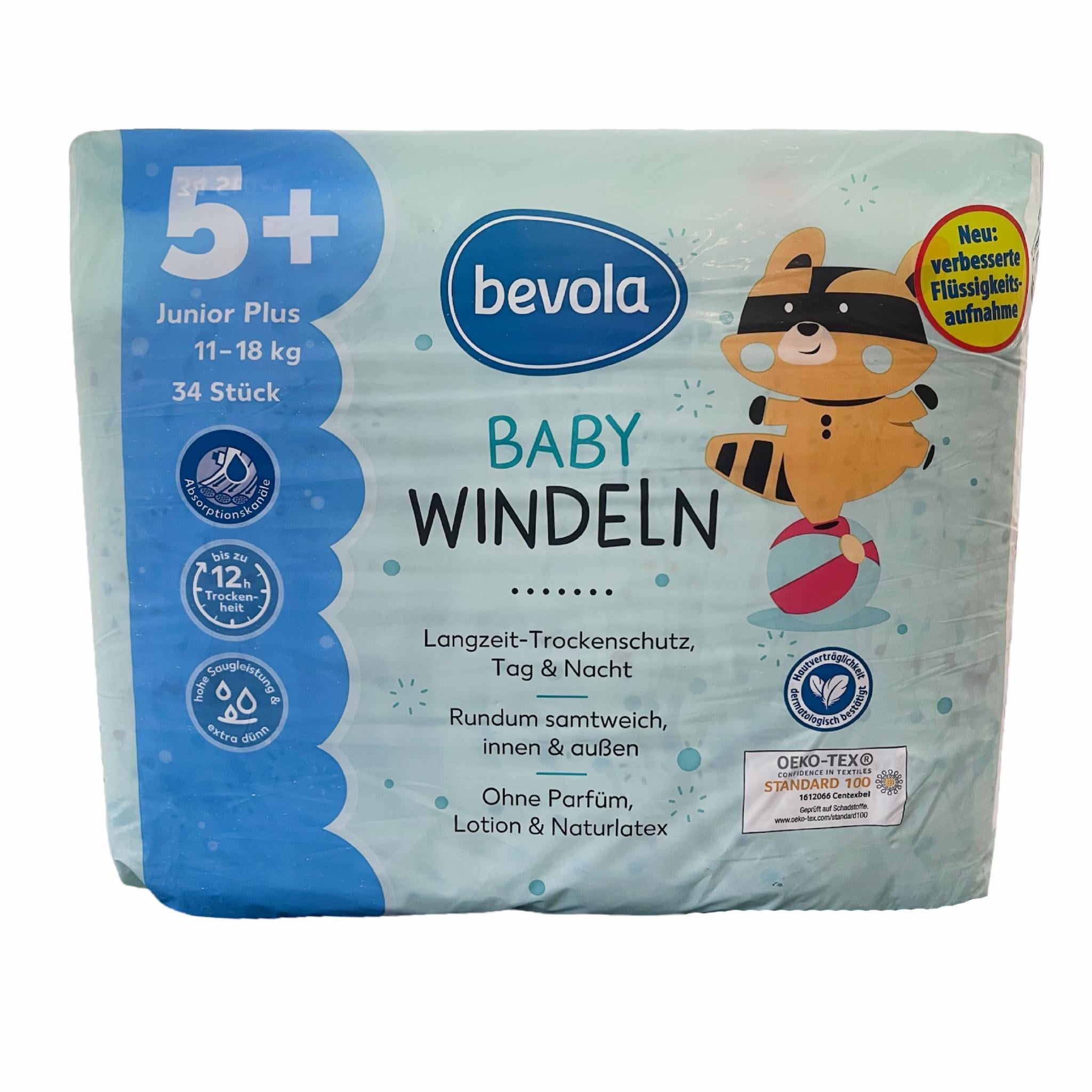 Подгузники Bevola Baby 5+ Junior Plus 11-18 кг 34 шт. (67eb9b874206d32c943572fd)