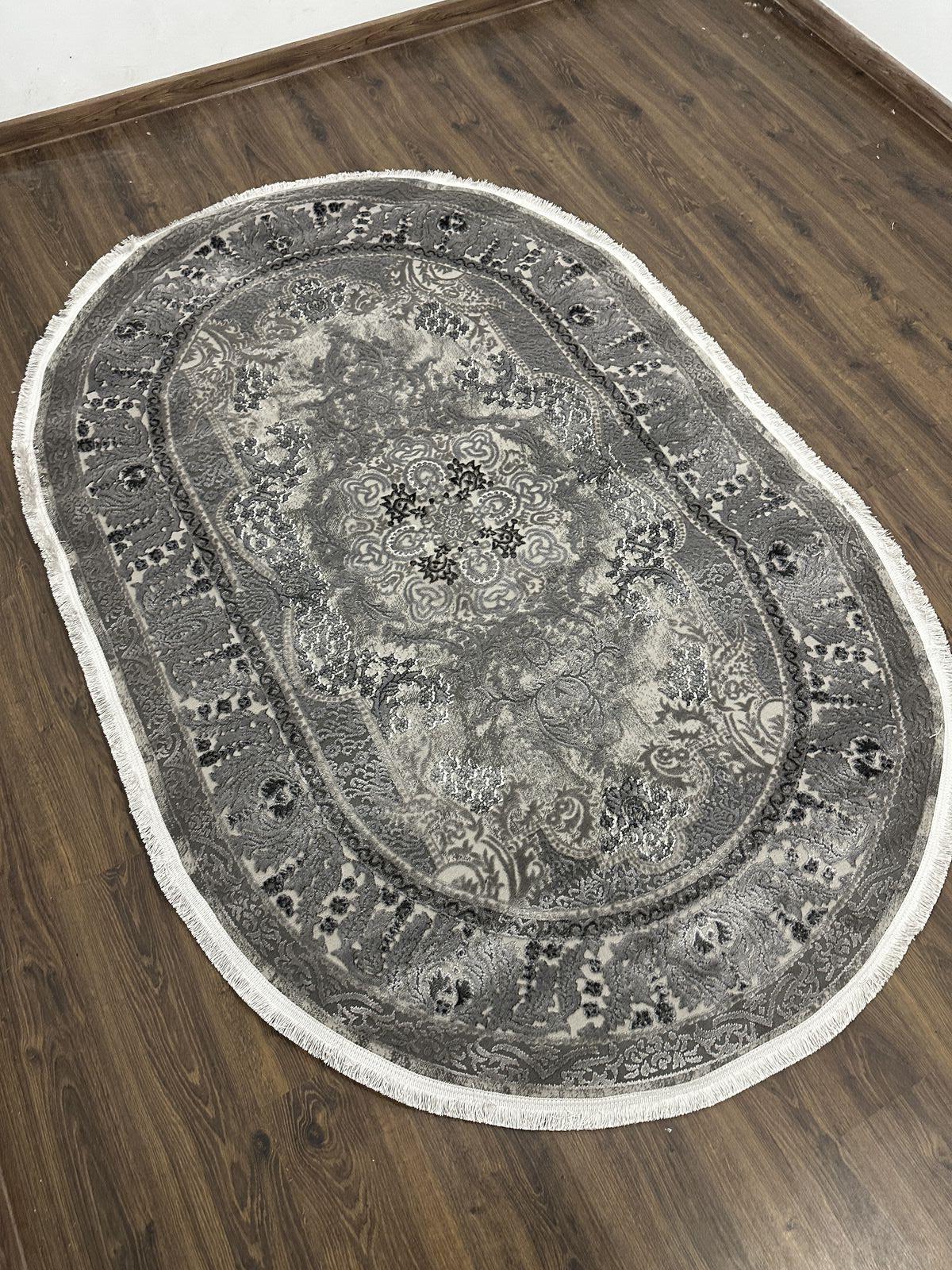 Ковер Rubin Carpet ADELINA R0001B Oval Dark Grey (6933-10)