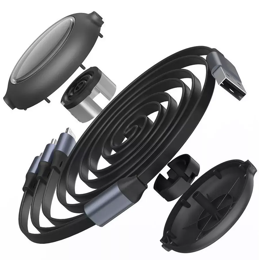 Кабель BASEUS Bright Mirror Cable USB to MicroUSB/Lightning/Type-C CAMLC-MJ01 3в1 66W 1,2 м Black - фото 3