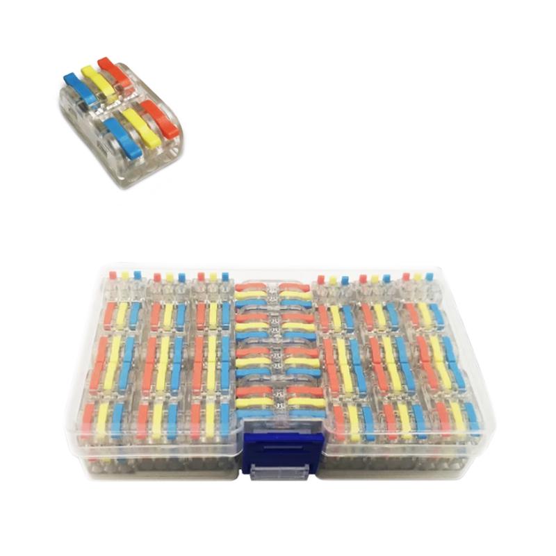 Набор клемм Tactix 0,08-4 мм2 32А 3х1-3х1 проходная одинарная 30х18х13,5 мм 38 шт. Разноцветный (CT2-3MT-38box)