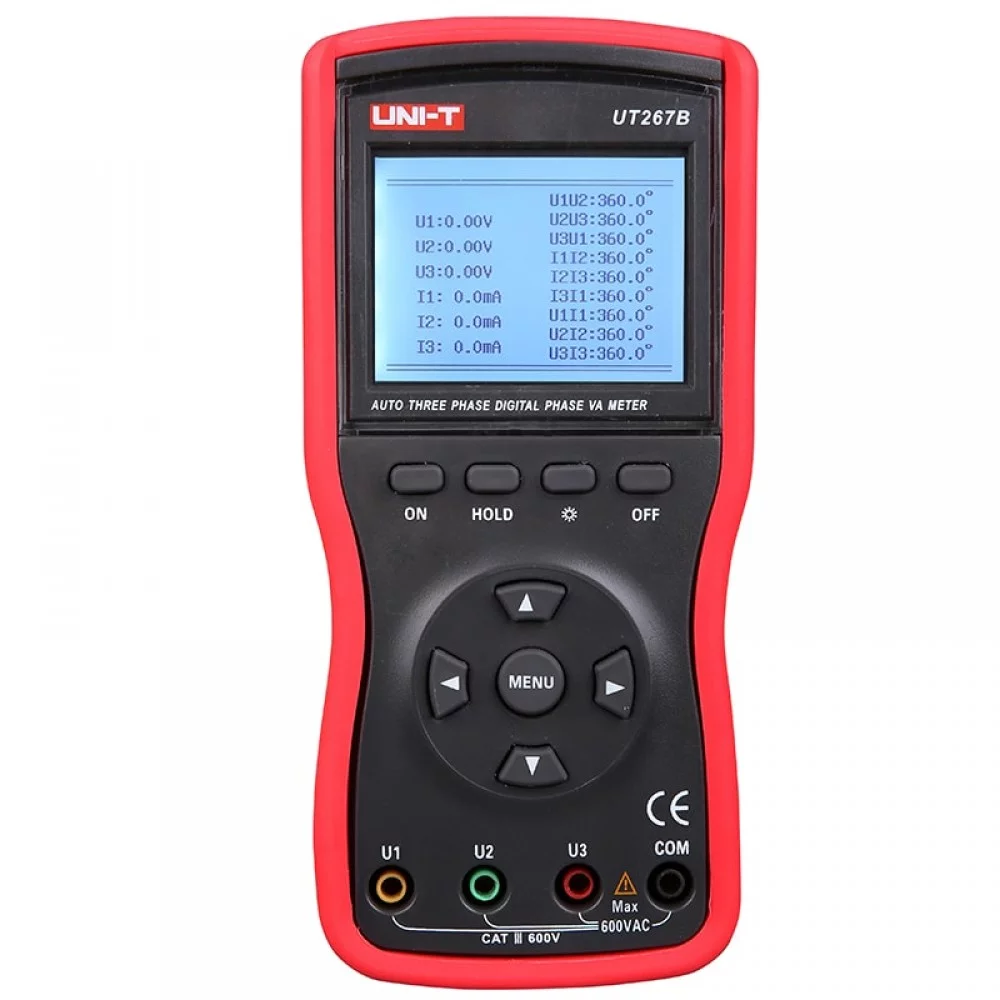 Токовые клещи Uni-T UTM 1267B цифровые 3-фазные (869412)