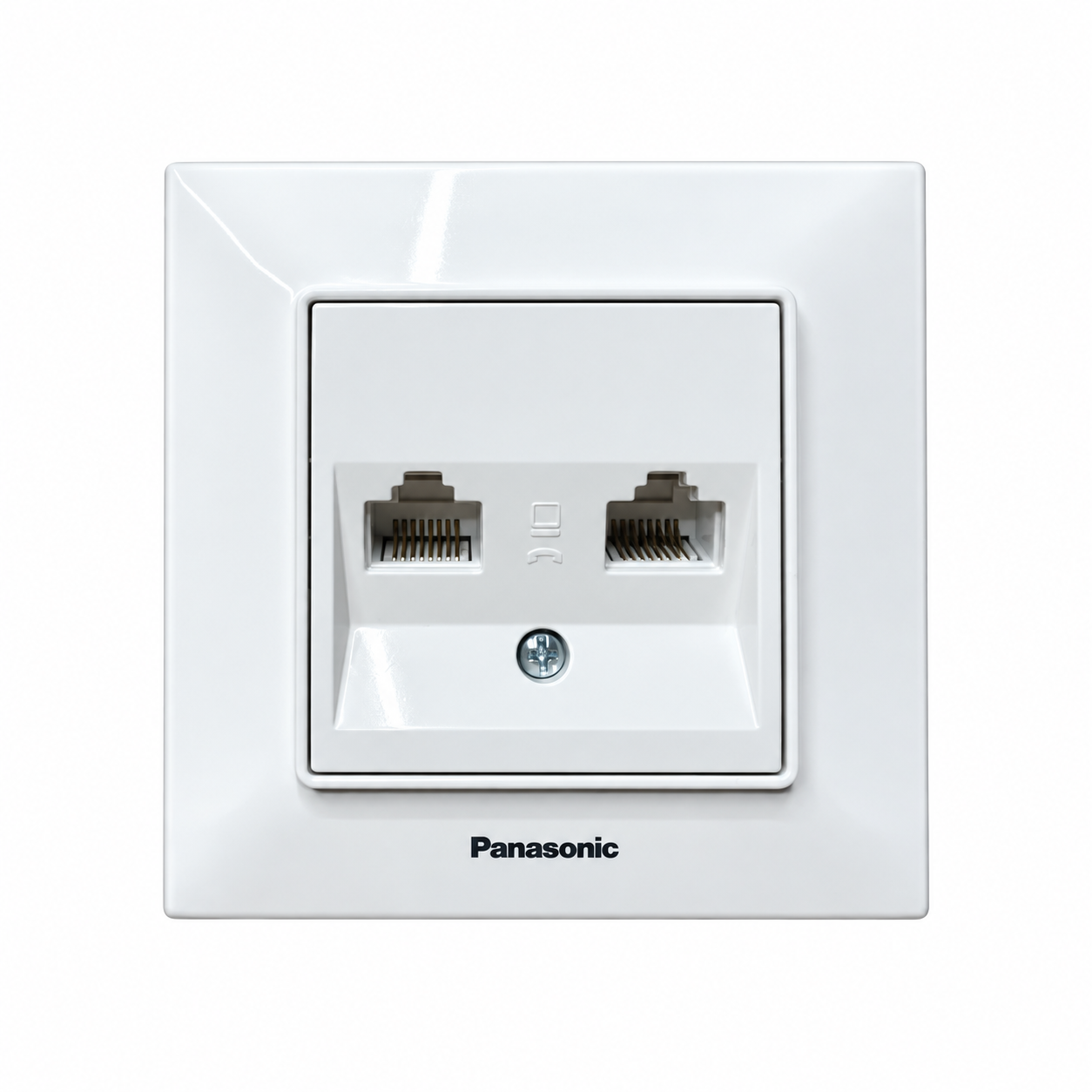 Розетка 2-на компьютерная RJ45 CAT5e Panasonic Arkedia Slim Белый