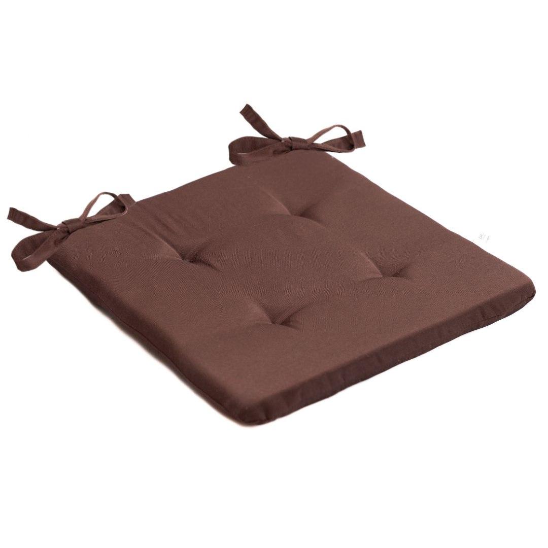 Подушка для стула/кресла/табурета 40х40х2 см Коричневый (1798675390) - фото 2