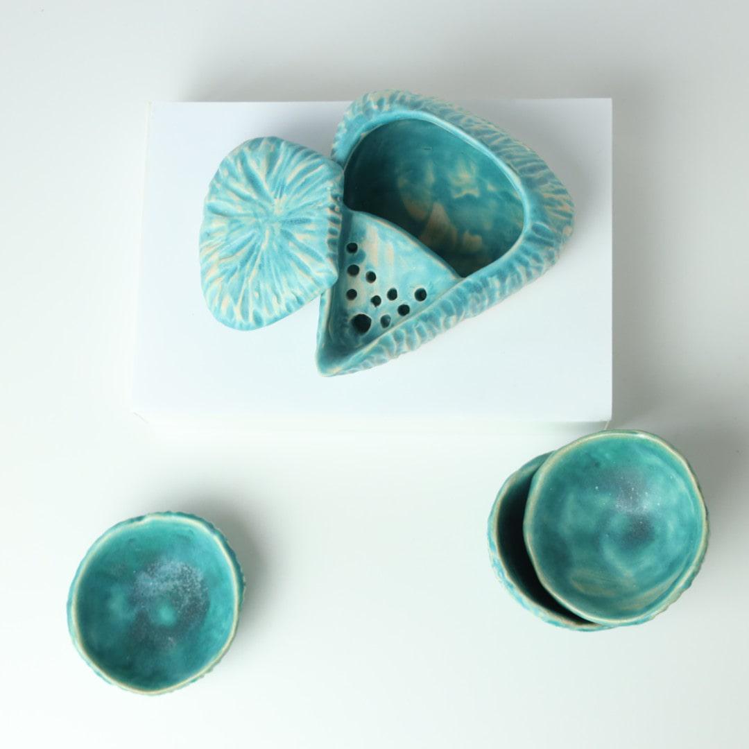 Набор для чайной церемонии Лагуна ручной работы (TS-14) - фото 2 Набор для чайной церемонии Лагуна ручной работы (TS-14) - фото 2