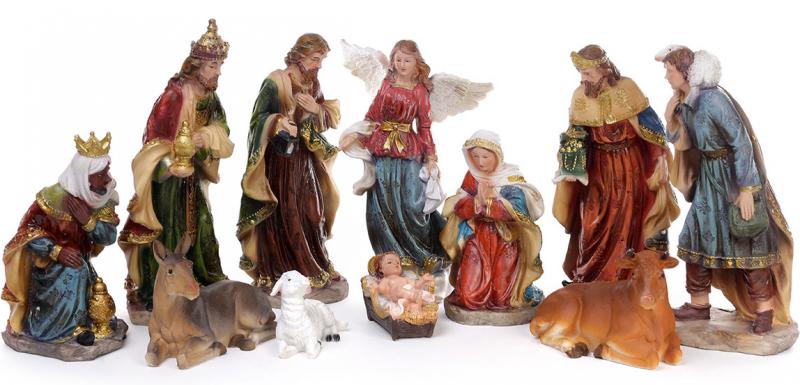 Рождественский декоративный набор Вертеп 11 фигур 30 см (BD-803-123)