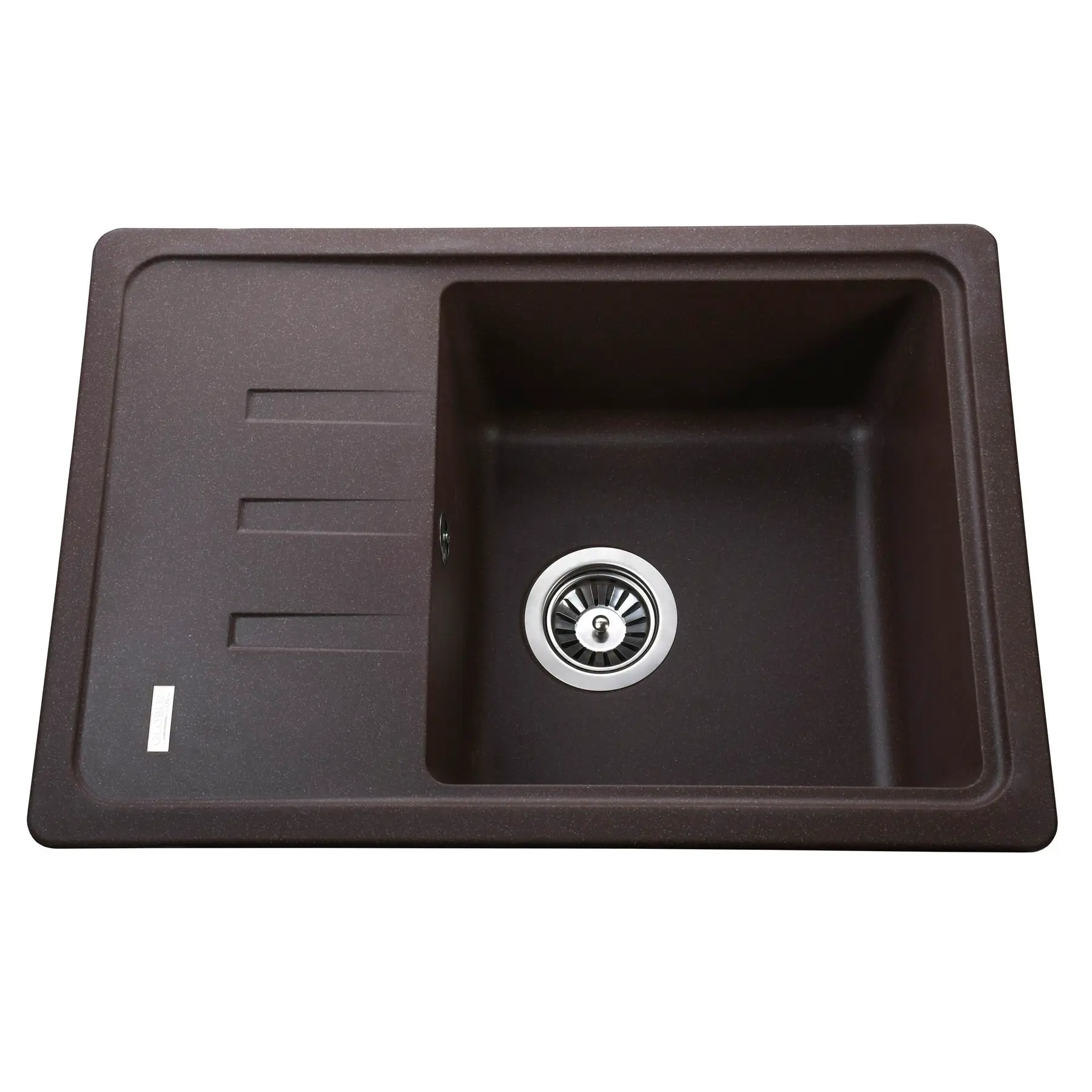 Мийка для кухні гранітна Globus Lux Mono А0006 620х435 мм Коричневий (GSR-000022452)