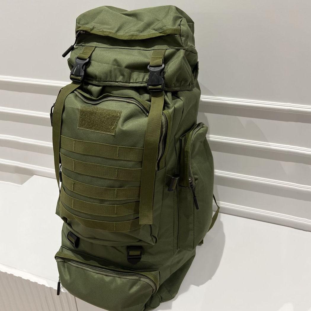 Рюкзак походный Light Tactic 1200D система Molle баул кордура 70 л 39x22x80 см Green (784779464) - фото 8