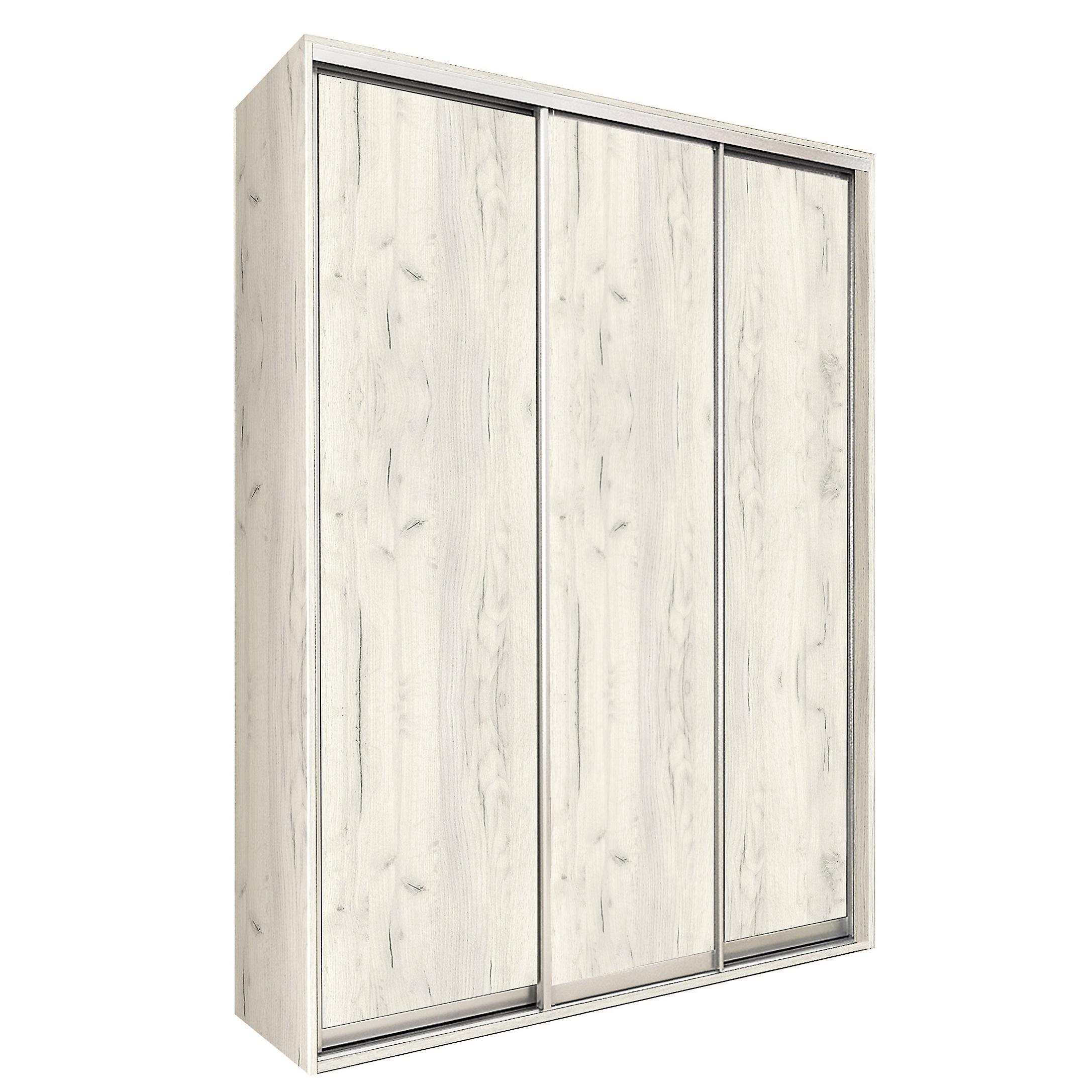 Шкаф-купе трехдверный МФ Модерн 194х60х240 см Дуб крафт белый